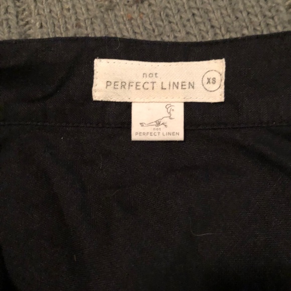 notPERFECTLINEN Black Wrap Skirt - Picture 3 of 3